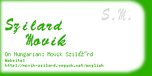 szilard movik business card